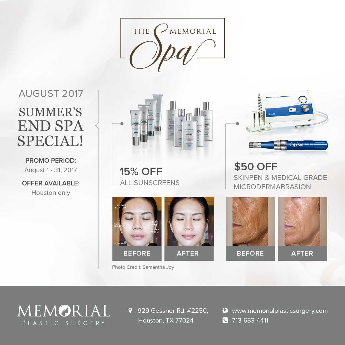 The Memorial Spa Summer's End Special 2017!