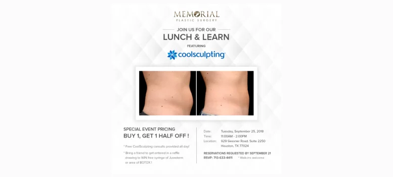 memorial spa coolsculpting lunch and learn