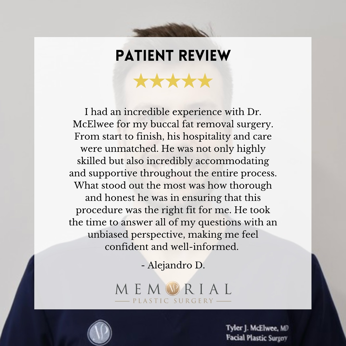Testimonial Tuesday 🙌🏼👌🏼
#patientreview #5starreview #facialplasticsurgery #MPSFace @memorialplasticsurgery